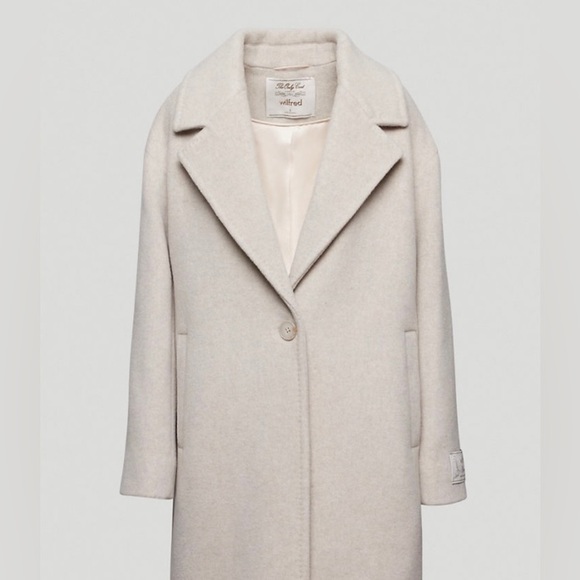 Aritzia Wilfred The Only Coat Cream Oversized - Picture 5 of 5